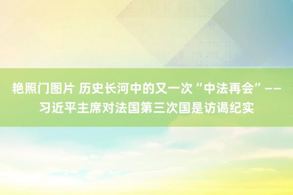 艳照门图片 历史长河中的又一次“中法再会”——习近平主席对法国第三次国是访谒纪实