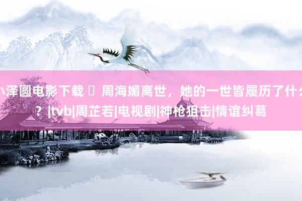 小泽圆电影下载 ​周海媚离世，她的一世皆履历了什么？|tvb|周芷若|电视剧|神枪狙击|情谊纠葛