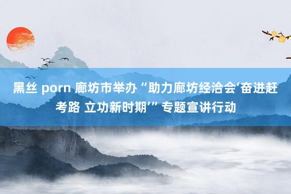 黑丝 porn 廊坊市举办“助力廊坊经洽会‘奋进赶考路 立功新时期’”专题宣讲行动