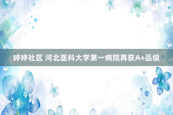 婷婷社区 河北医科大学第一病院再获A+品级