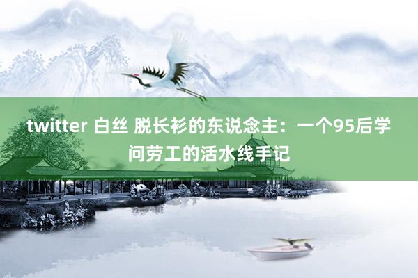 twitter 白丝 脱长衫的东说念主：一个95后学问劳工的活水线手记